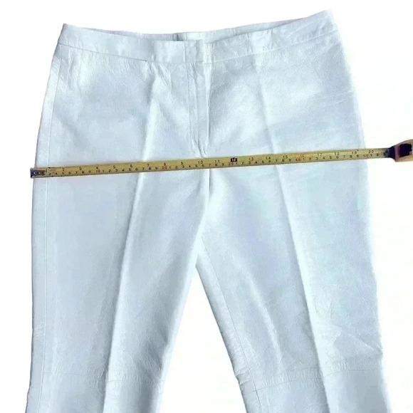 Peter Som White Leather Cropped Pants - Picture 10 of 15